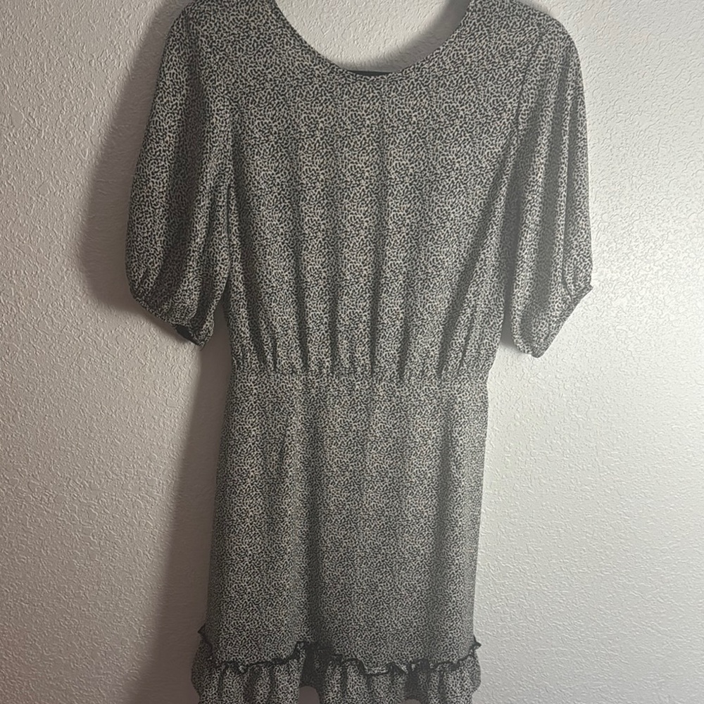 SOLD Sienna Sky Black and White Mini Dress